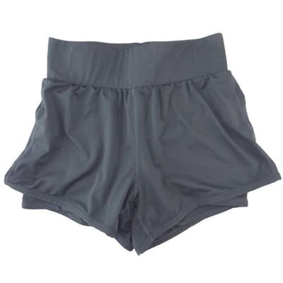 Fabletics Womens Black 2-in-1 High Waisted Running Shorts Built-in Liner