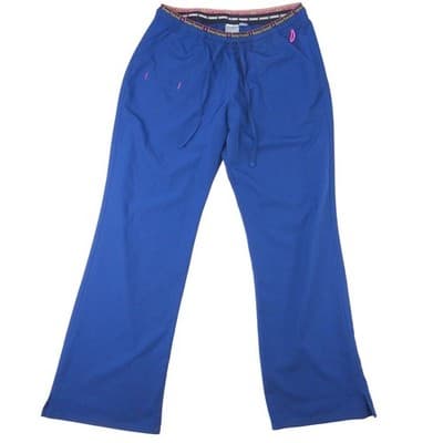 Heartsoul Petite Blue Scrub Pants Drawstring Waist Pockets Flare Leg