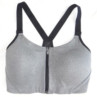 All in Motion Women's Sports Bra - Zip Front, Size 34D