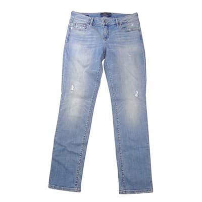 Lucky Brand Lolita Skinny Jeans Womens 8/29 Light Wash Distressed Blue Denim