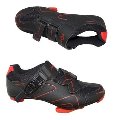 Kescoo Cycling Shoes Black Red Size 39 Look Delta Cleats Indoor Road Bike Mens 7