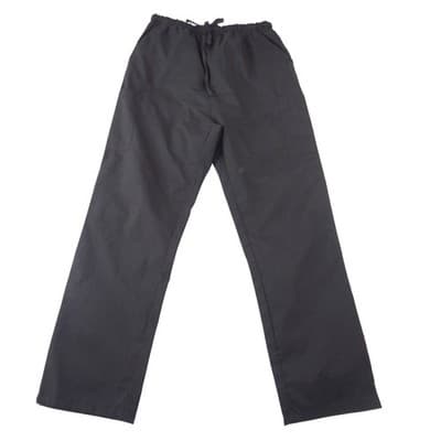 Chic Flex Women Black Scrub Pants Flex-Tek Stretch Drawstring Medical Size L