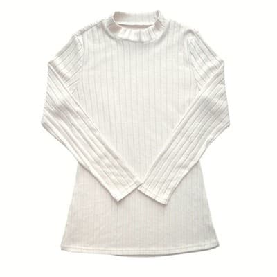 Ribbed Mock Neck Long Sleeve Top Flare Pants Set Cream Beige Knit Lounge