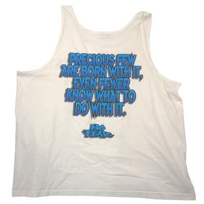 No Fear Vintage 90s Graphic Tank Top Mens XL White Precious Few Born With It