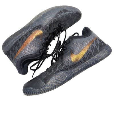 Nike Kobe Bryant Mamba Rage Gold Stars Basketball Mens Shoes Black Gold Sparkle
