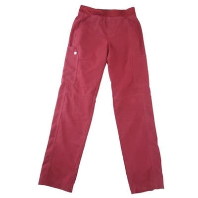 FIGS Technical Collection Burgundy Cargo Scrub Pants Women XS Straight Leg