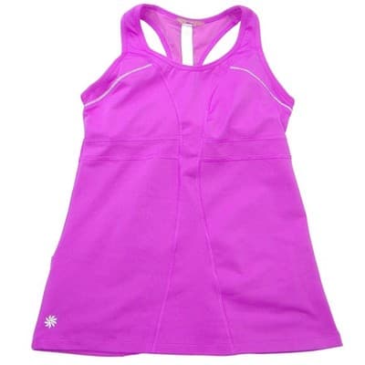 Athleta Womens Purple Racerback Workout Tank Top Built-in Bra Style 819383 Small