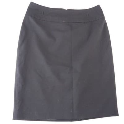 Liz Claiborne Womens Black Stretch Pencil Skirt Size 6 Lined Back Vent Career