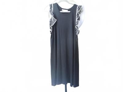 LOFT Black Ruffled Sleeve Dress - Size L