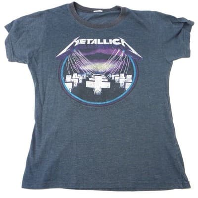 Metallica Master of Puppets T Shirt Dark Blue Graphic Tee