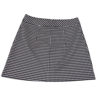 Express Womens Size 8 Black White Checkered Grid Mini Skirt Exposed Back Zipper