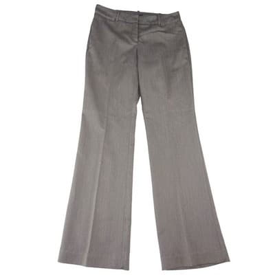 Worthington Curvy Fit Straight Leg Dress Pants Brown Textured Trousers Womens 4