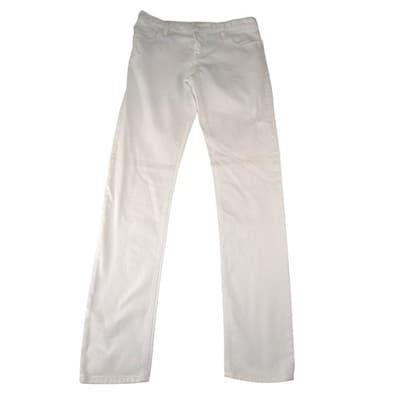 Black Orchid Los Angeles Womens White Distressed Straight Leg Jeans Size 28