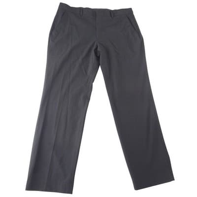 J.Ferrar Mens Slim Fit Dress Pants Black 36x30 Flat Front Stretch Trousers
