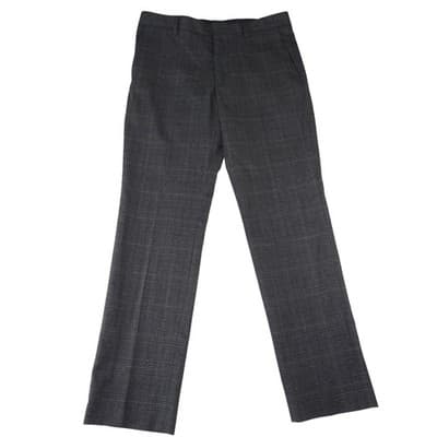 Murano Alex Fit Mens 32x30 Charcoal Gray Glen Plaid Check Dress Pants Trousers