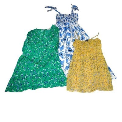 Lot of 3 Spring/Summer/Vacation Shower Occasion Floral Femme Dresses Size Medium