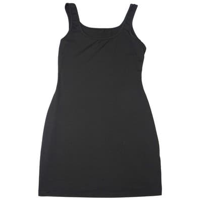 SHEIN Petite Black Tank Dress Mini Scoop Neck Sleeveless Bodycon Size S