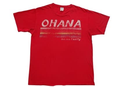 Port & Company 'Ohana Family' Red T-Shirt - Fun & Casual Wear