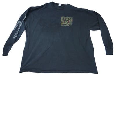 Full Throttle Saloon Sturgis Biker Graphic Long Sleeve T-Shirt Black Mens 3XL