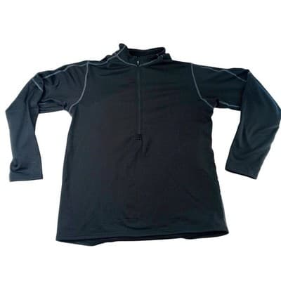 Shop Antarctica Black Long Sleeve Quarter Zip Pullover Shirt Women's Size L