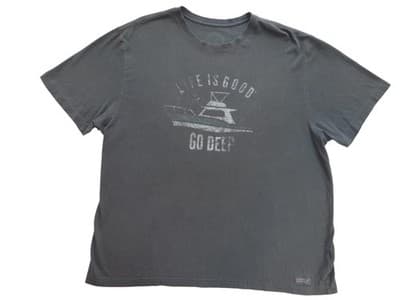 Life is Good Men's Go Deep T-Shirt - Casual Graphic Tee