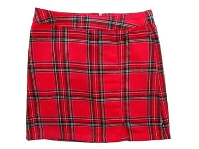 No Boundaries Red Plaid Skirt for Kids
