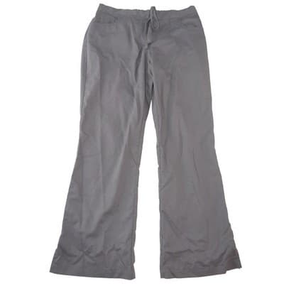 Greys Anatomy by Barco Womens Scrub Pants Grey Flare Leg Drawstring SP 2412