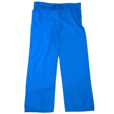 Cherokee Workwear Scrub Pants Royal Blue Unisex XS Drawstring Cargo Pockets