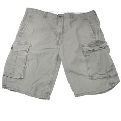 Levi Strauss Co Mens Gray Cargo Shorts W38 Utility Pocket Cotton Blend