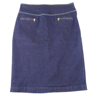Lauren Ralph Lauren Denim Pencil Skirt Dark Wash Indigo Knee Length Womens 8