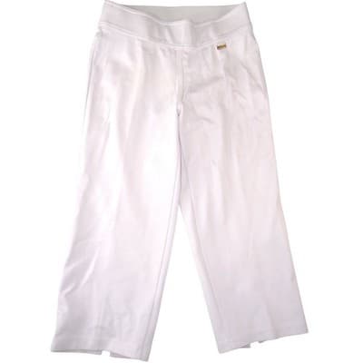 NWT-Nygard Slims White Capri Pants Womens Small Pull On Tummy Control MSRP $49