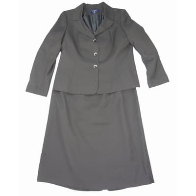 Jones Wear Suit Womens 14 Brown Blazer Skirt Set Micro Texture Professional 2pc