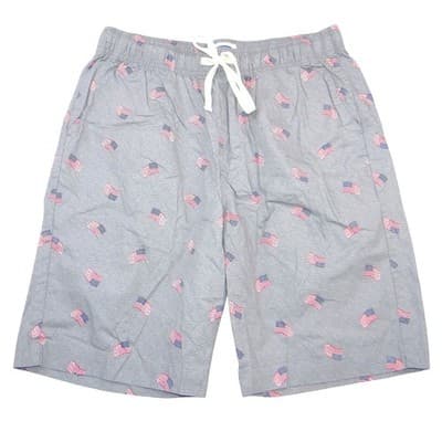 Old Navy Womens Small Gray American Flag Pajama Shorts Patriotic