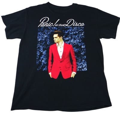 Panic at the Disco Brendon Urie Black T Shirt Band Merch