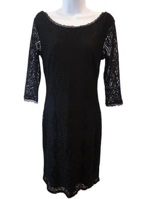 Laundry by Design Black Lace Dress - Size 8