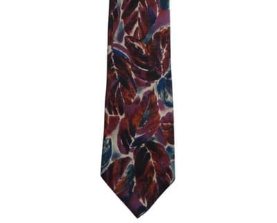 Vintage Salvatori Silk Leaf Pattern Tie - Perfect Accessory for Any Occasion
