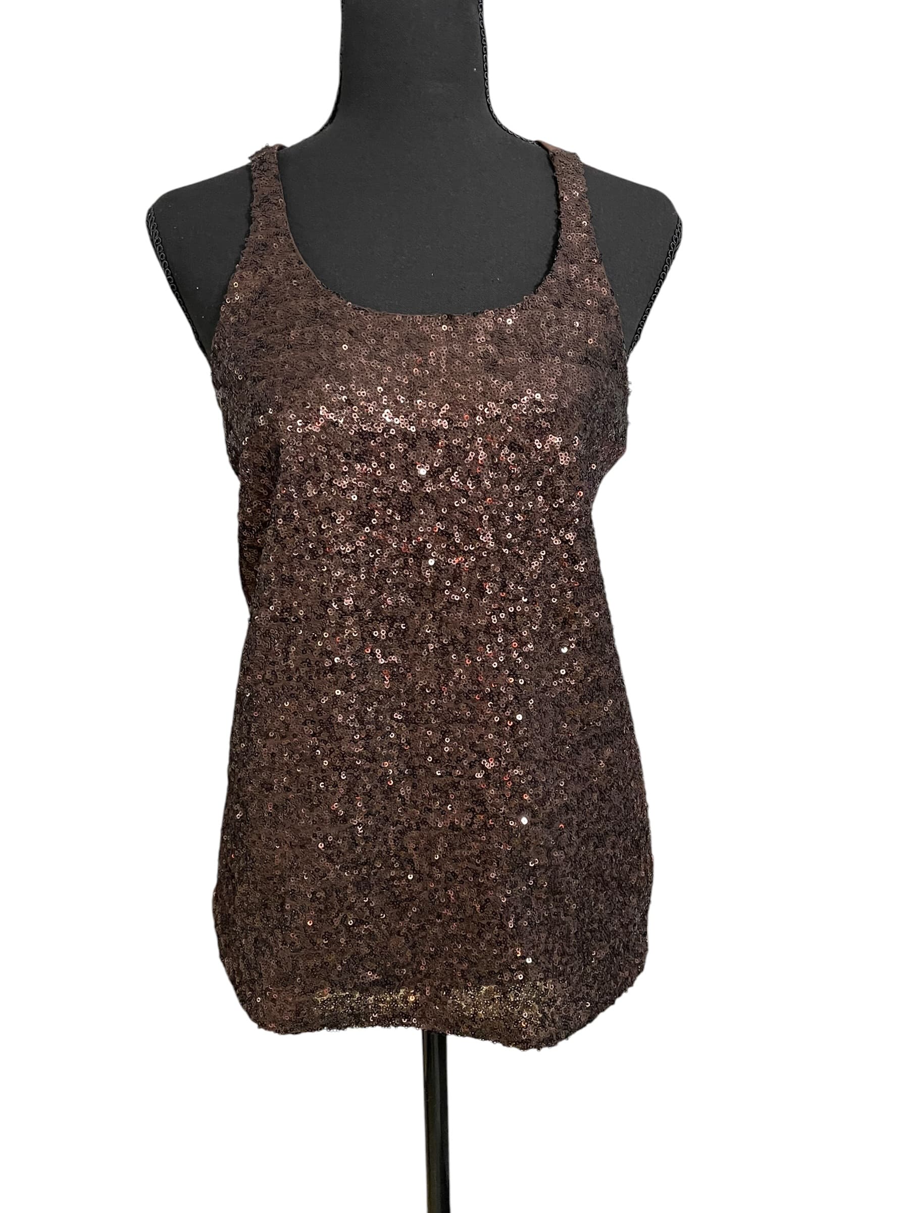 Jeans By Buffalo Women’s Racer Back Sequined Tank Top