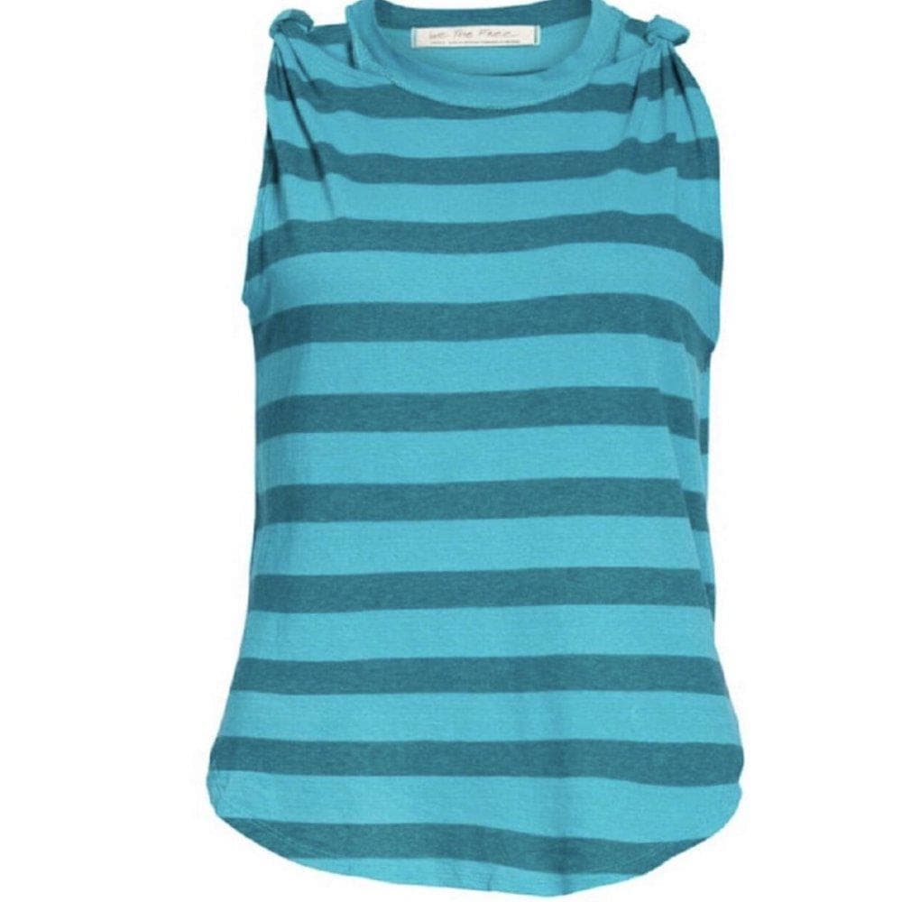 NWT Free People Striped Cutout Tank