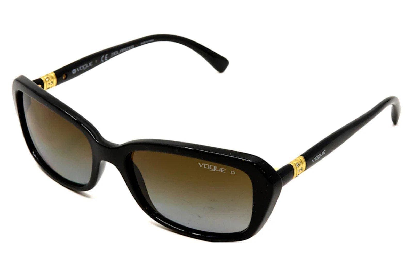 Vogue Eyewear Designer Sunglasses VO2964SB Black w/ Gold Accents