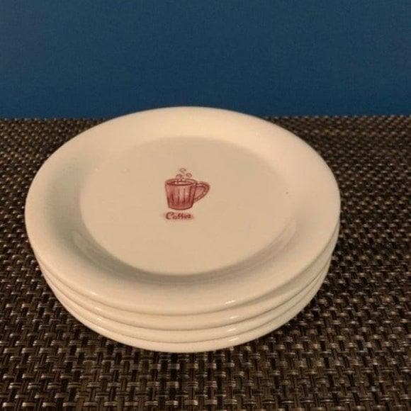Vintage Pier One Imports Coffee House Themed plates- Dessert/Snack
