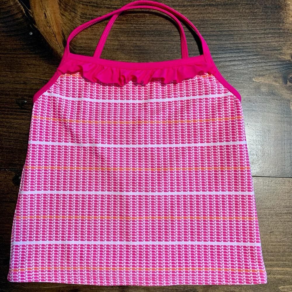 Vineyard Vines Whale Print Tankini-Hot Pink/Orange