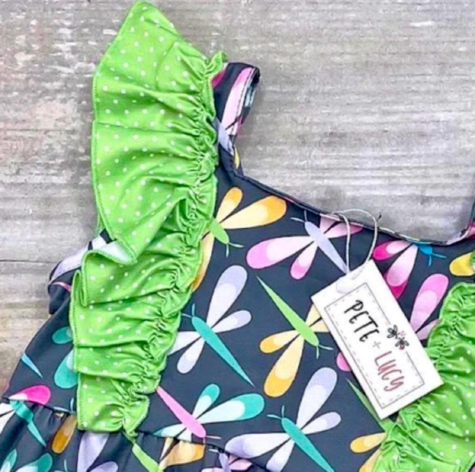 Dragonfly Vibes” Baby Girl's Boutique Bubble Romper Size 0-3M Newborn ~ NWT