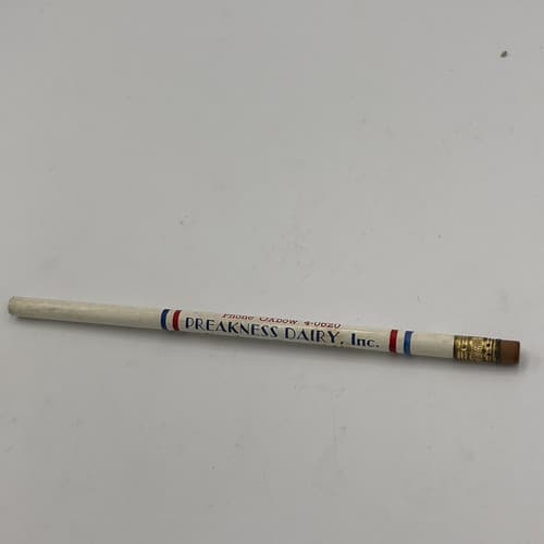 Vintage Preakness Diary, Wayne , New Jersey Eraser Pencil 7” Long NOS
