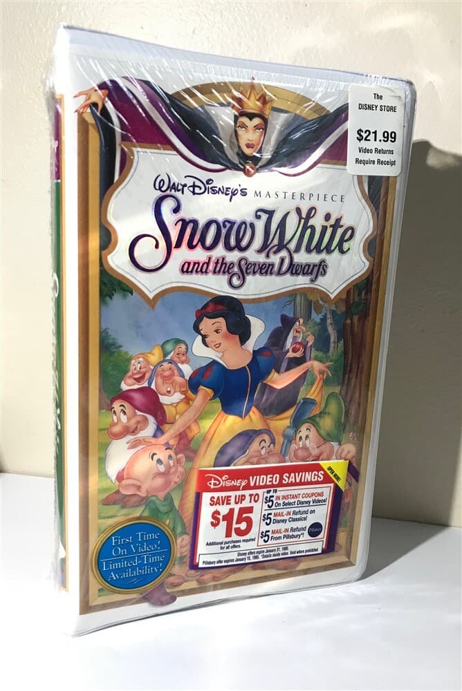Snow White and the Seven Dwarfs (VHS, 1994) Masterpiece Collection SEALED