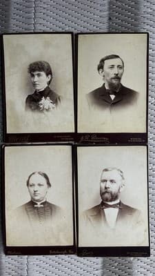 Antique Cabinet Card Photos (4) Woman Pittsburgh Pennsylvania 6x4