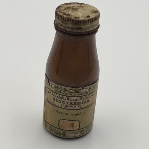 VTG Lilly Chemists Apothecary Amber Bottle Glycyrrhiza