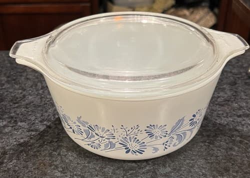 Vintage Pyrex Homestead 474-B Brown Ovenware/Bakeware Casserole Dish W/Lid