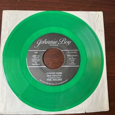 ADLIBS: i stayed home / santa's on his way JOHNNIE BOY 7" Single 45 RPM VG+