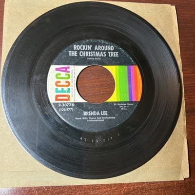 Christmas 45 Brenda Lee - Rockin' Around The Christmas Tree / Papa Noel On Decca