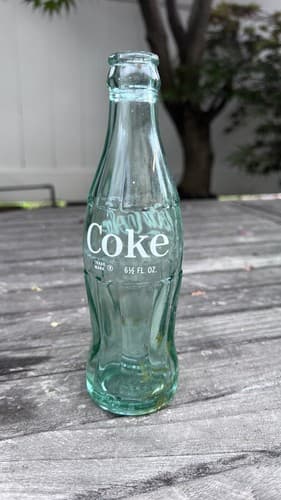 Vintage Coca Cola 6 1/2 oz Soda Bottle Hobble Skirt Green Glass Pierre SD
